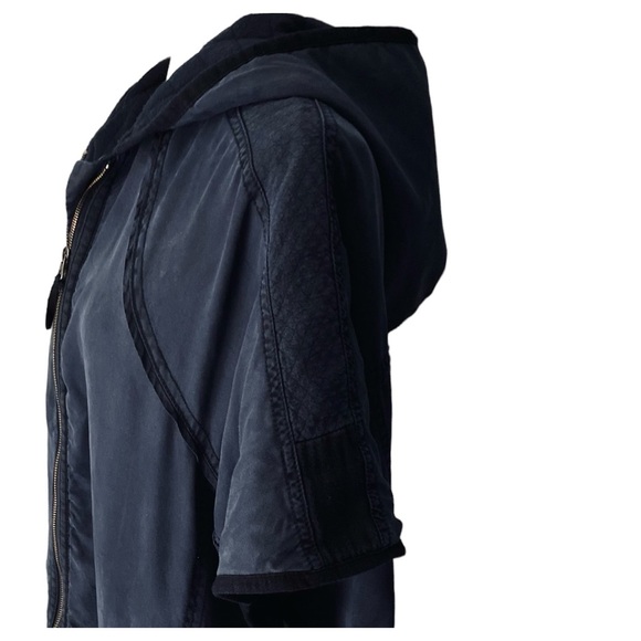 Anthropologie Hooded Utility Cape by Hei Hei Size M/L Navy - Picture 10 of 15